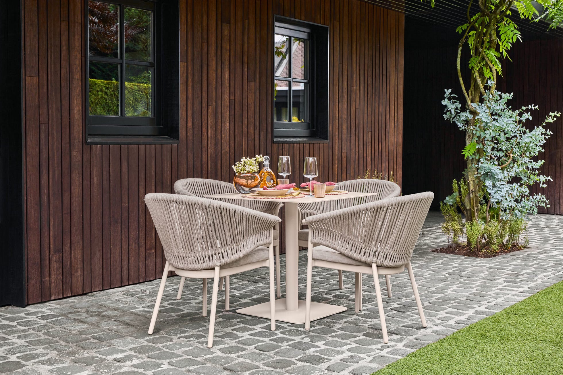 Tuintafel Nova - 80x80 - Camel sand - Sintered stone taupe