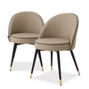 Eetkamerstoel Cooper - Beige faux leather (set van 2)