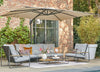 Parasol Palmoli 3 x 4 meter - Sunbrella - Royal Grey - Camel Sand