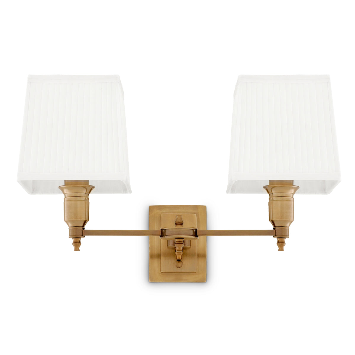 Wandlamp Lexington Double - Witte kappen