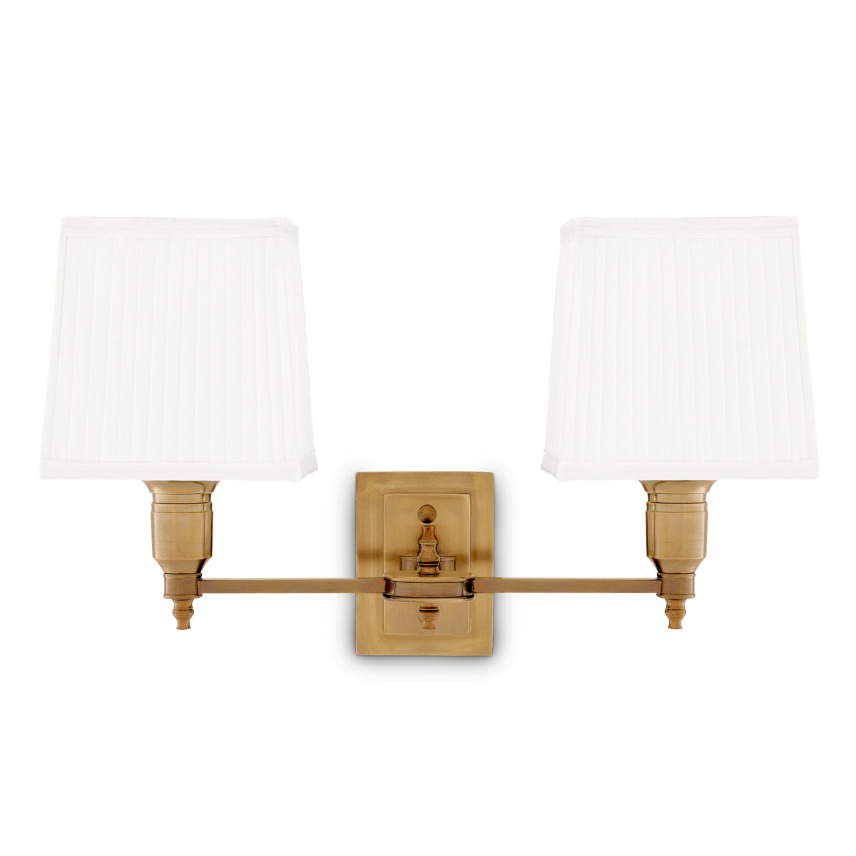 Wandlamp Lexington Double - Witte kappen