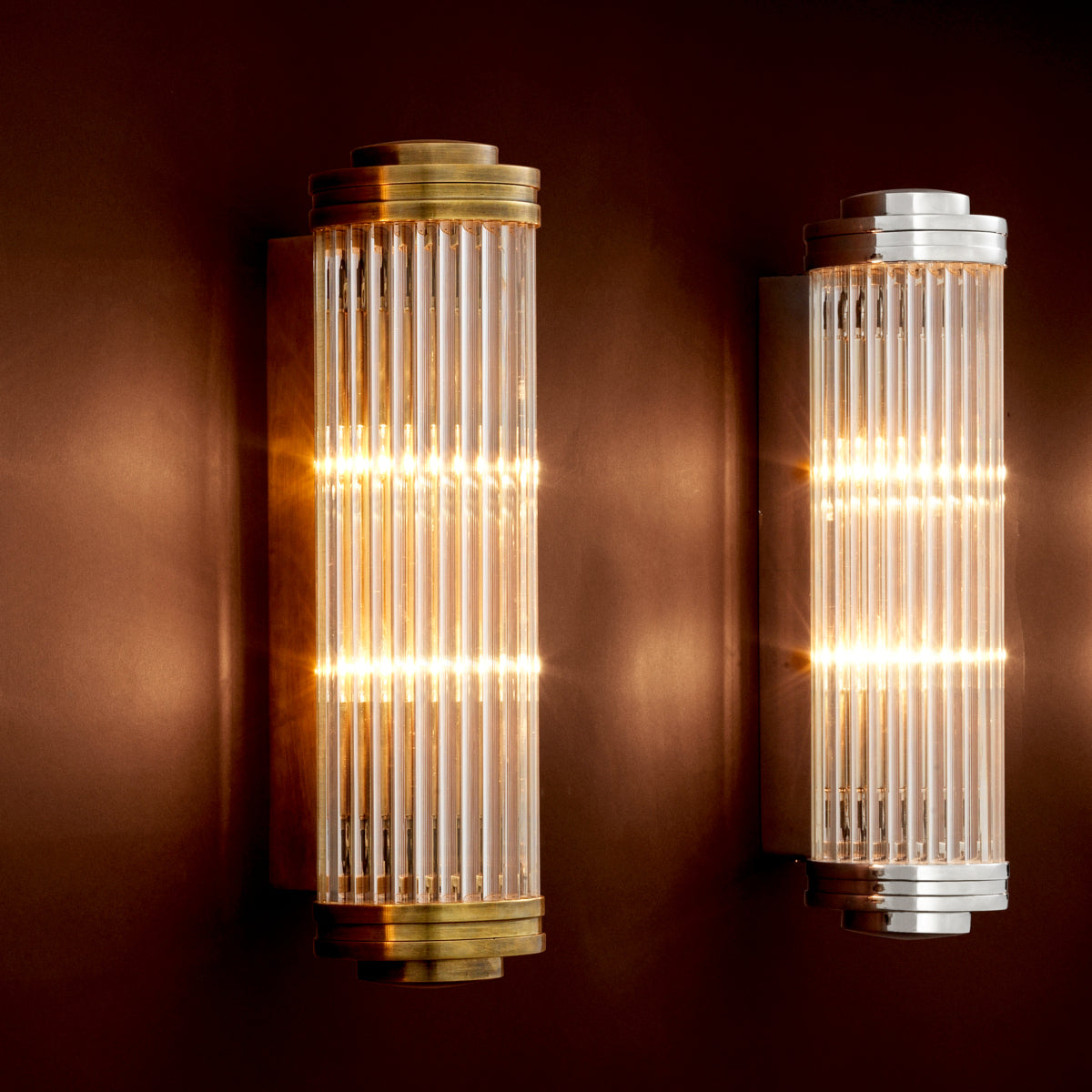 Wandlamp Gascogne - L - Nickel