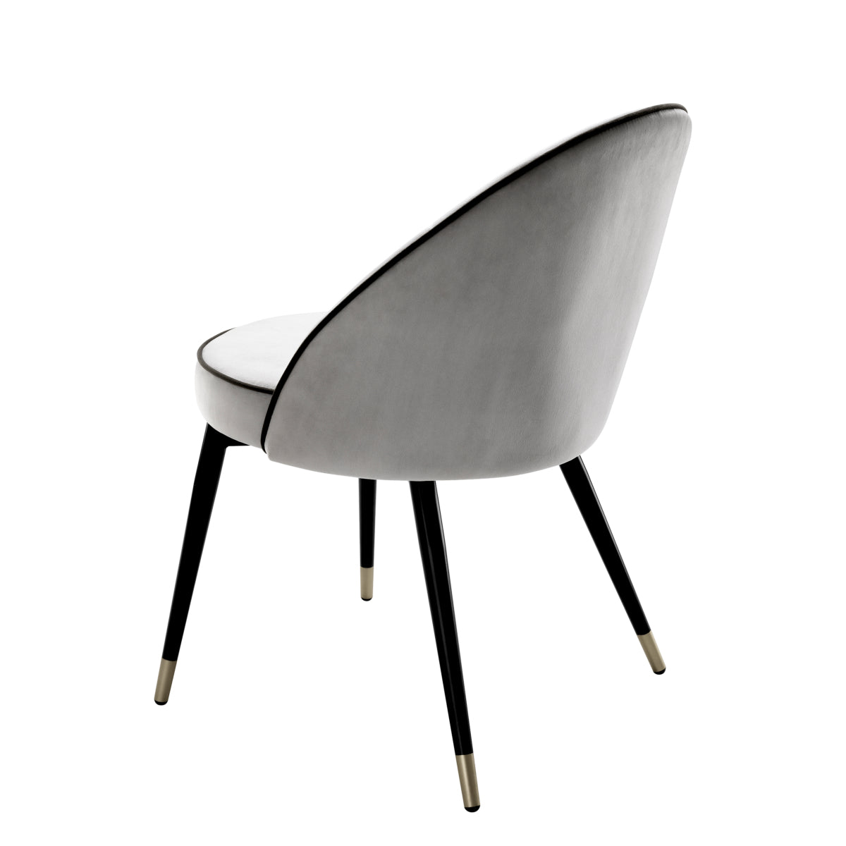 Eetkamerstoel Cooper - Light grey velvet (set van 2)