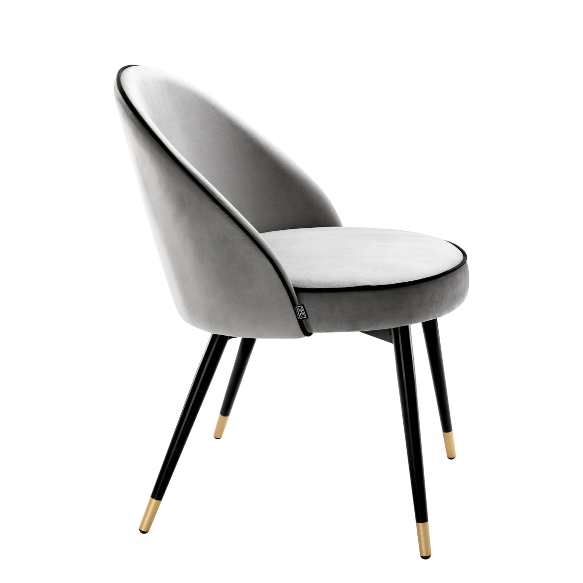 Eetkamerstoel Cooper - Light grey velvet (set van 2)