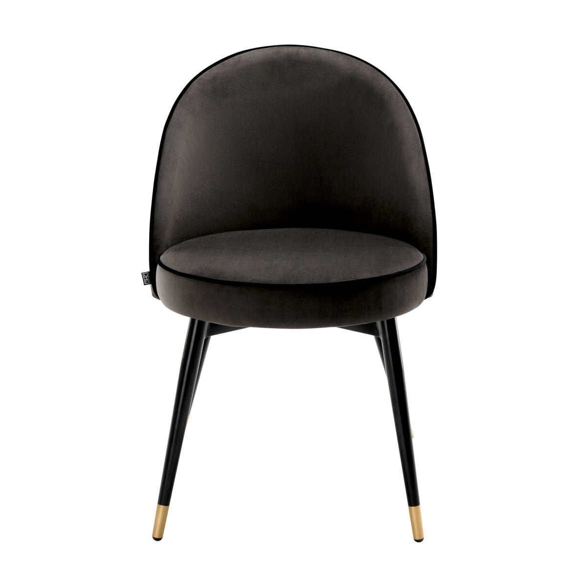 Eetkamerstoel Cooper - Dark grey velvet (set van 2)