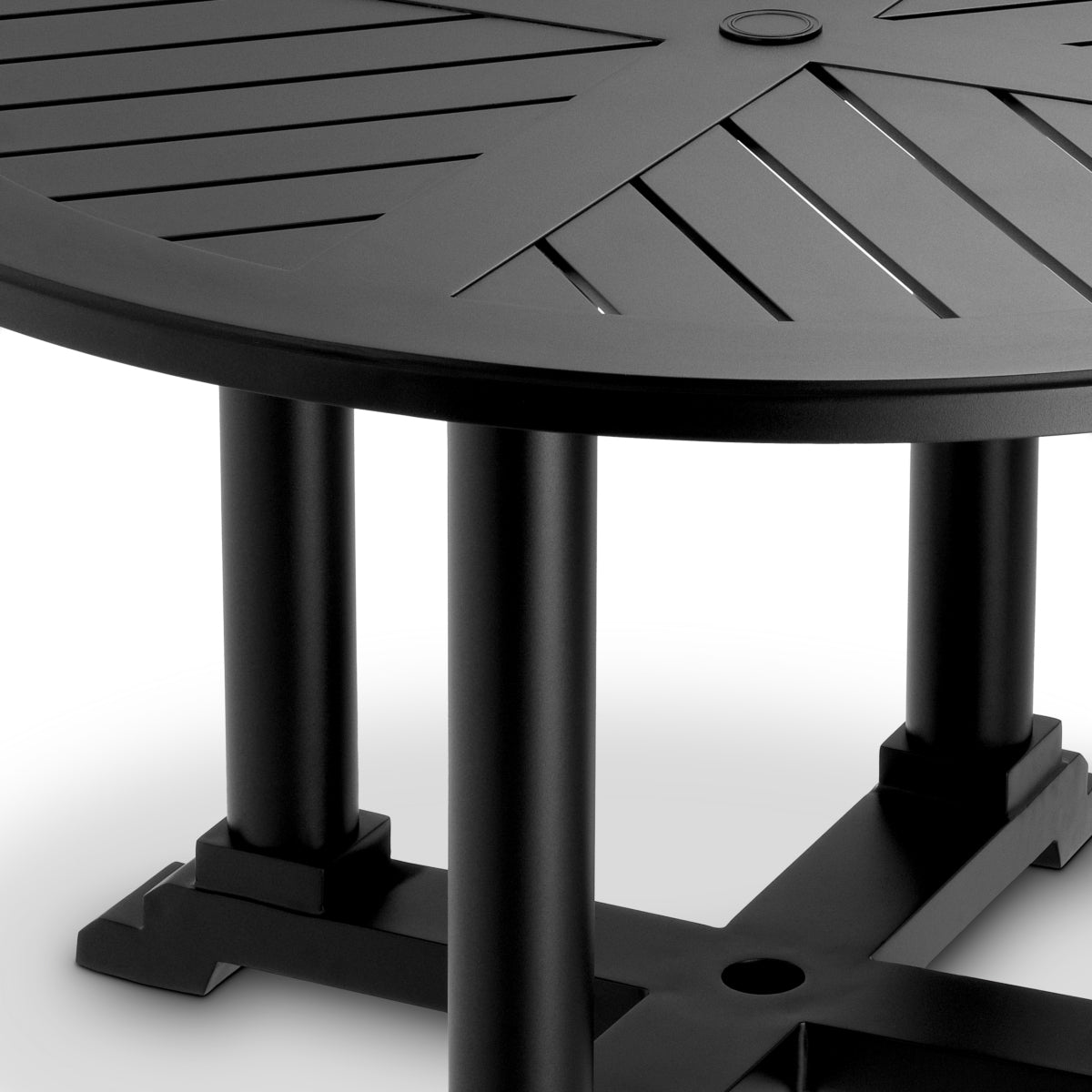 Buiten Eettafel Bell Rive - Ø130 cm - Black