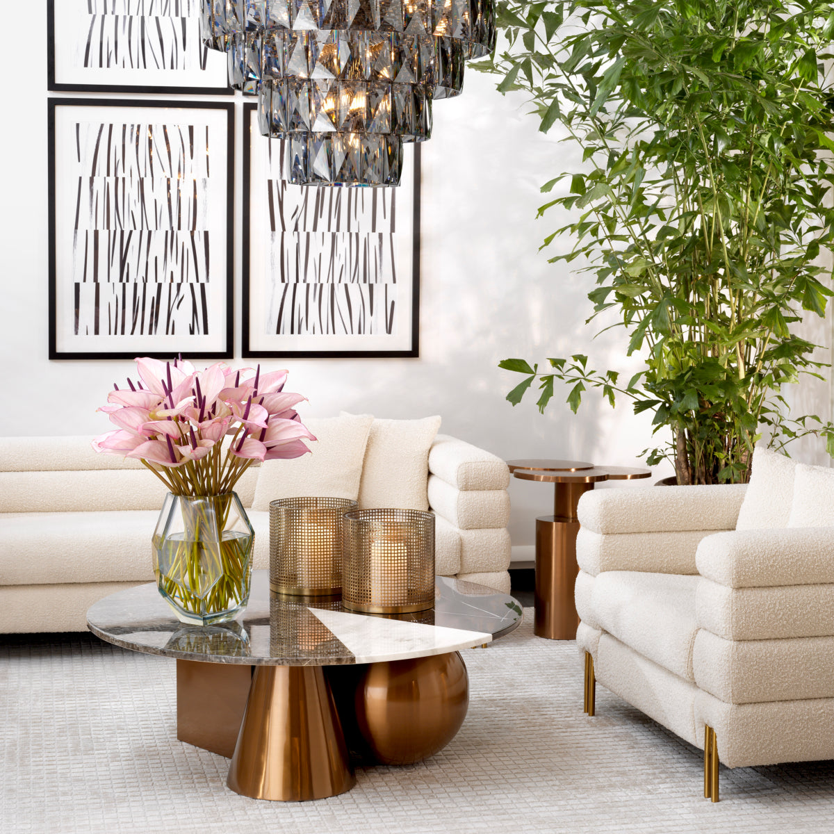 Fauteuil York - Bouclé cream