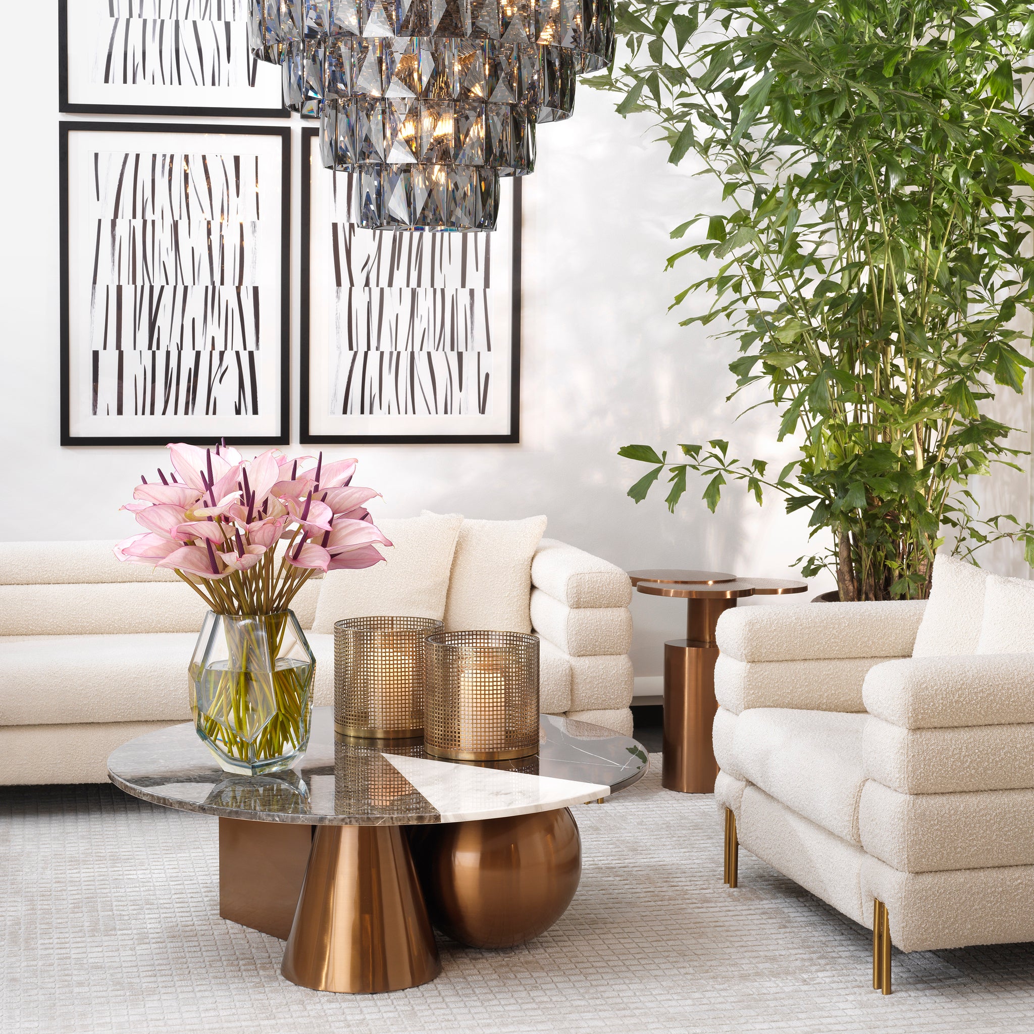 Fauteuil York - Bouclé cream