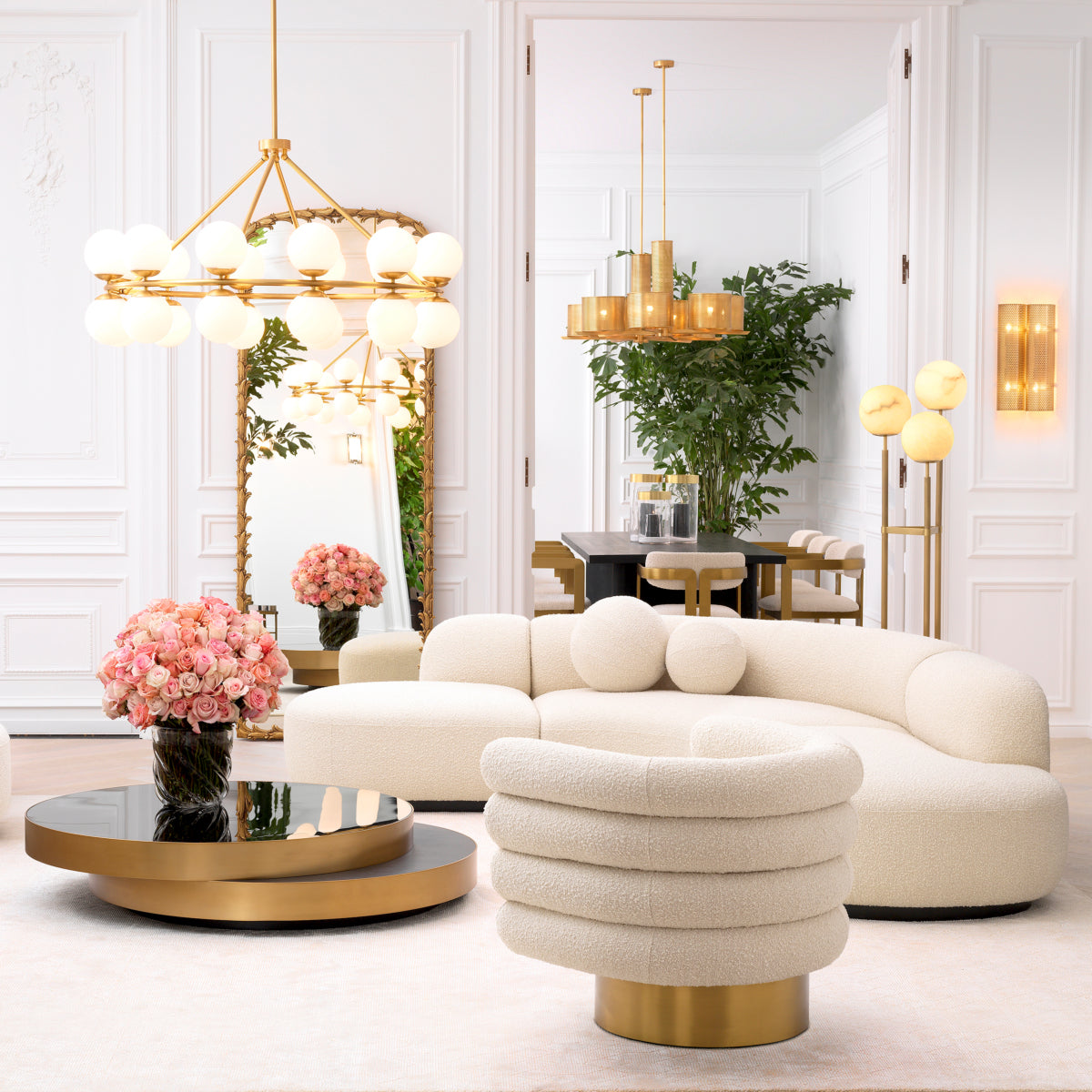 Sofa Björn - L - Bouclé cream