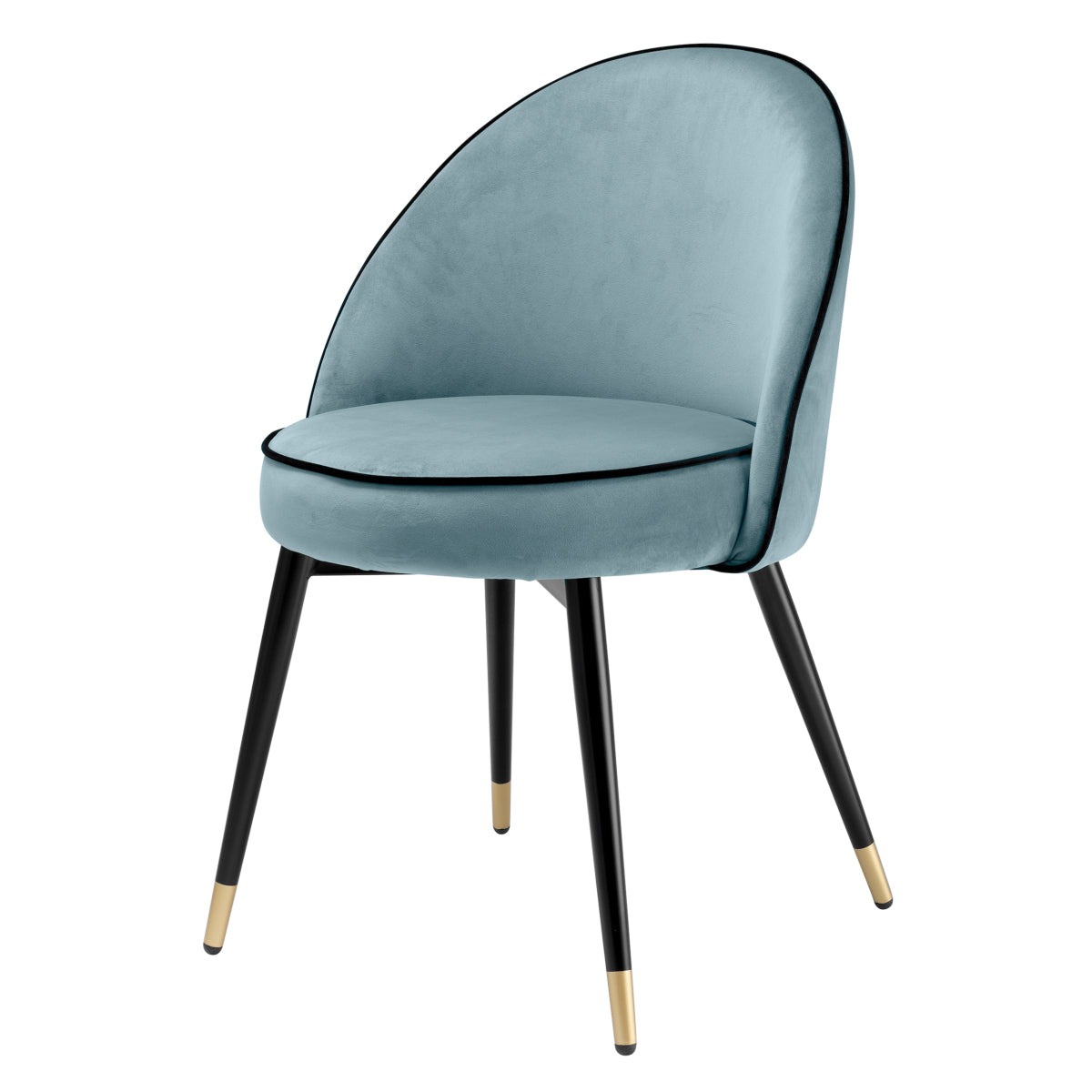 Eetkamerstoel Cooper - Blue velvet (set van 2)