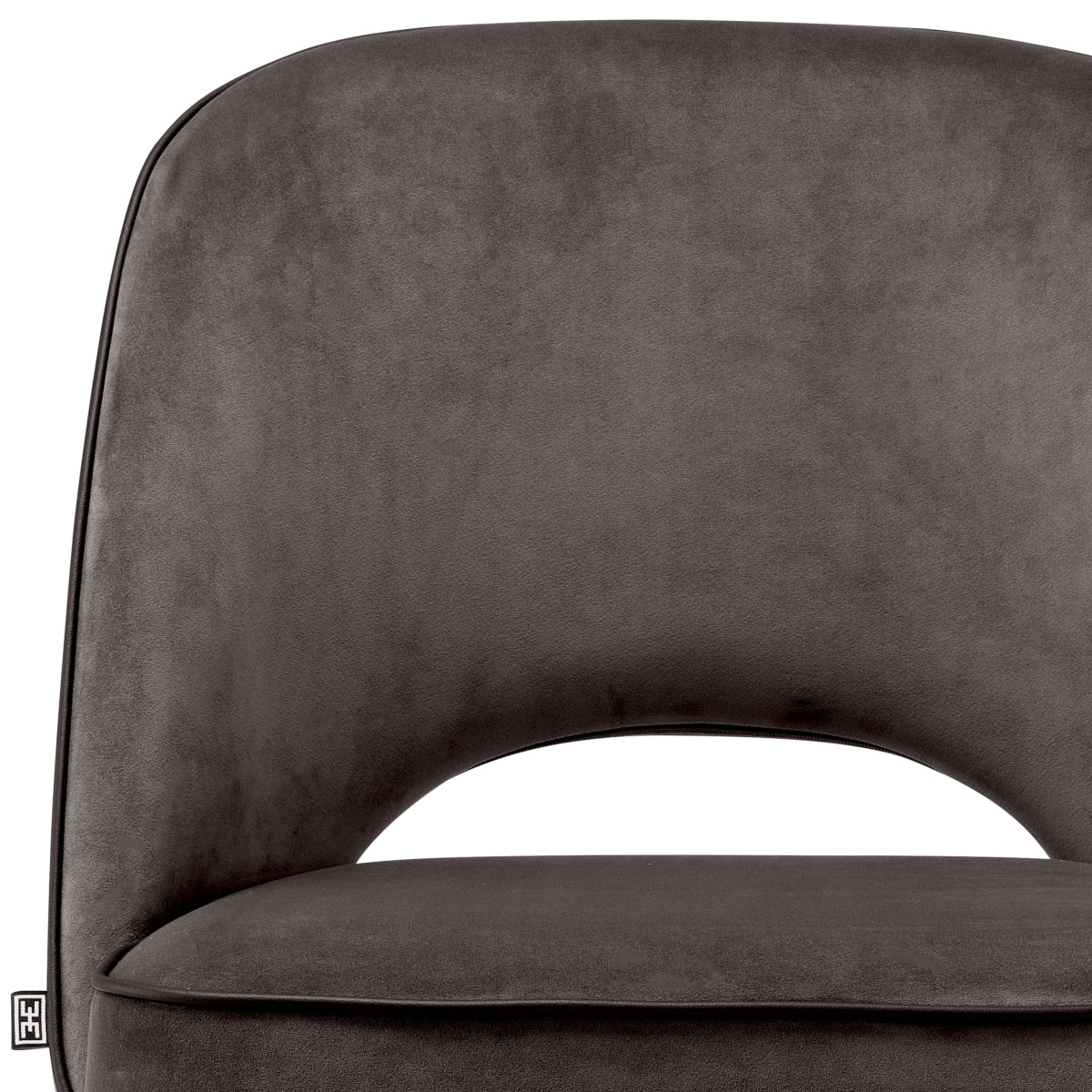 Eetkamerstoel Cliff - Grey velvet (set van 2)