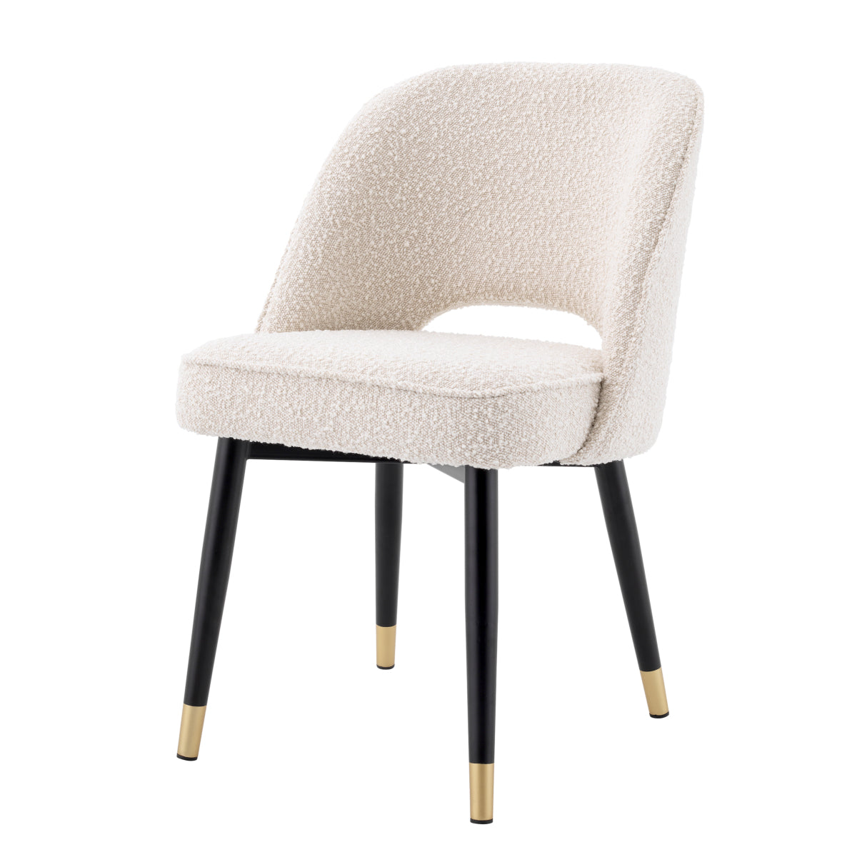 Eetkamerstoel Cliff - Bouclé cream (set van 2)