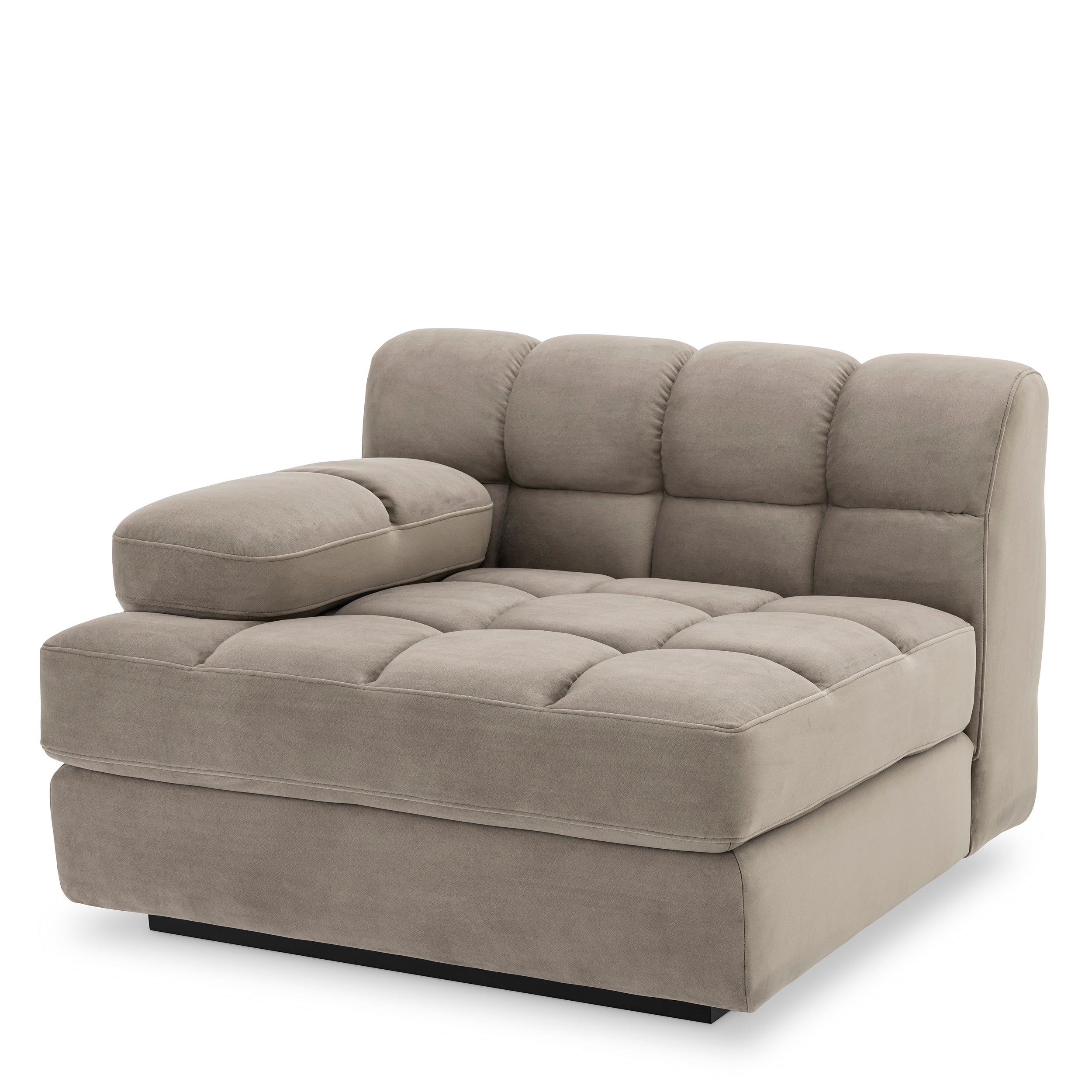 Modulaire Bank Dean - Savona greige velvet - Links