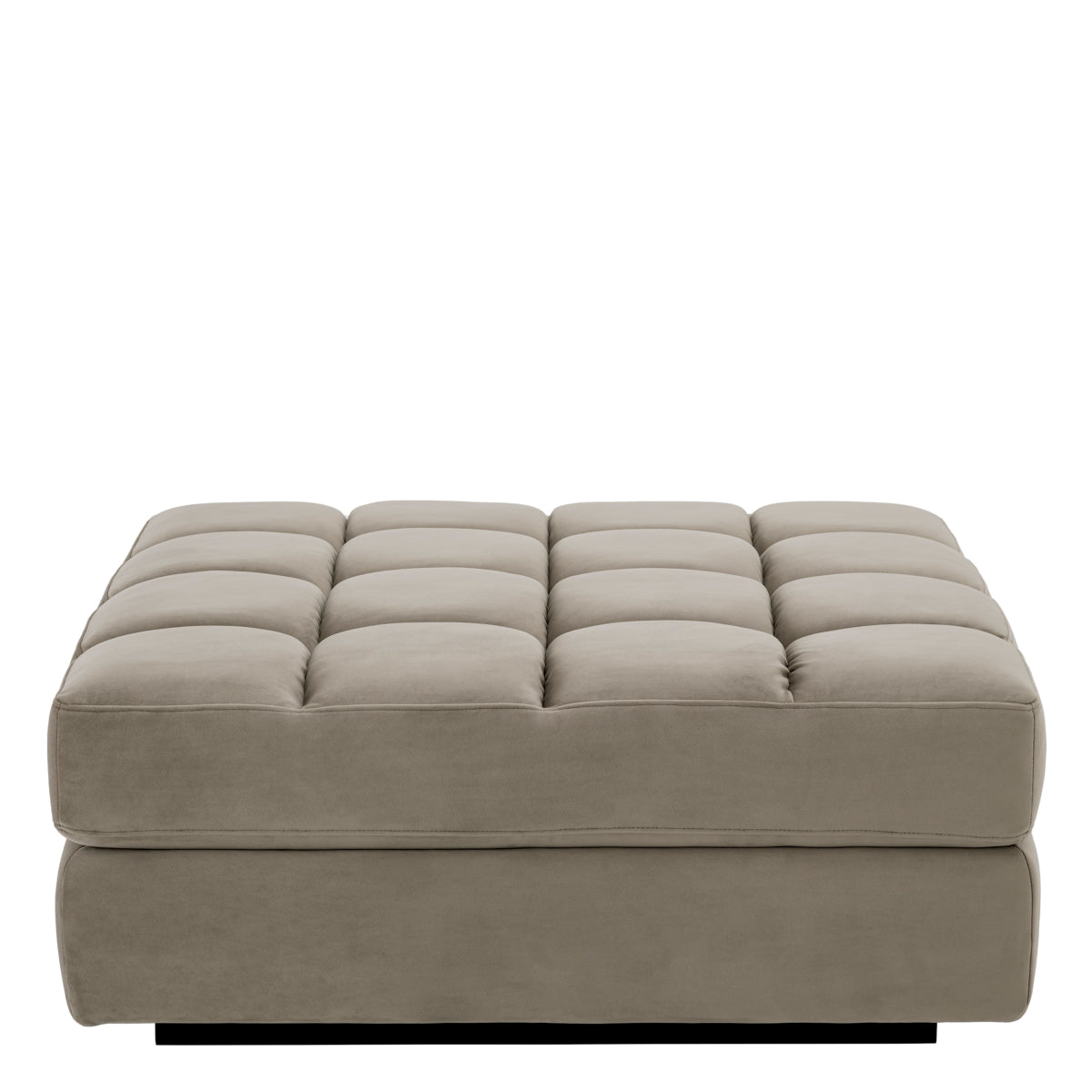 Ottoman Dean - Greige velvet