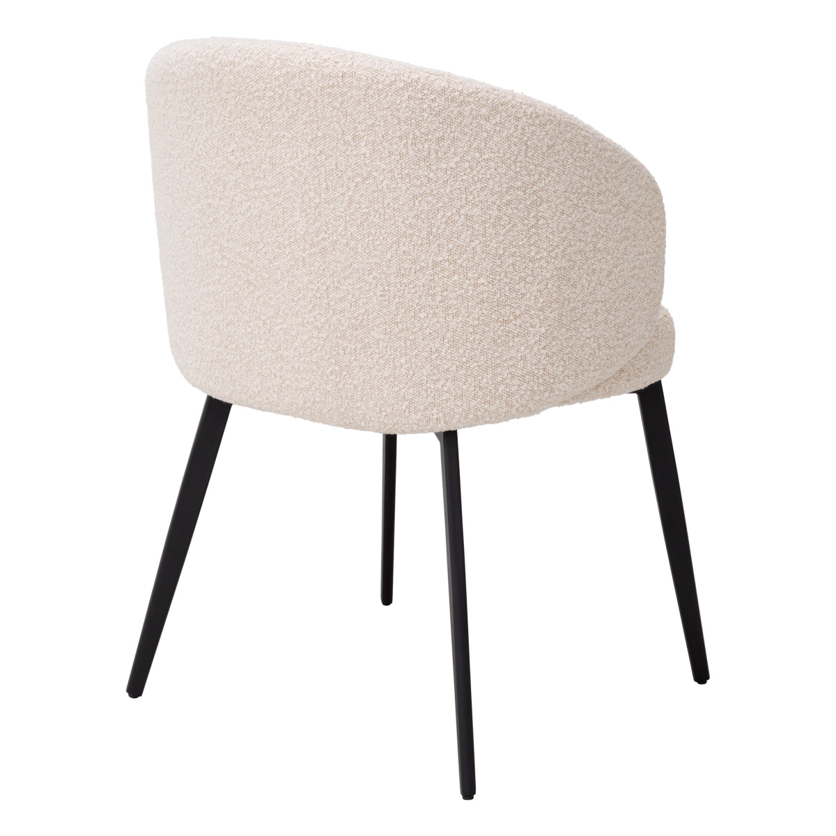 Eetkamerstoel Lloyd met arm - Bouclé cream (set van 2)