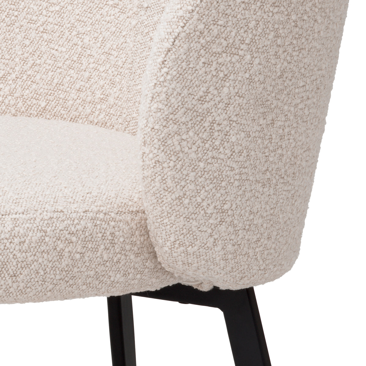 Eetkamerstoel Lloyd - Bouclé cream (set van 2)