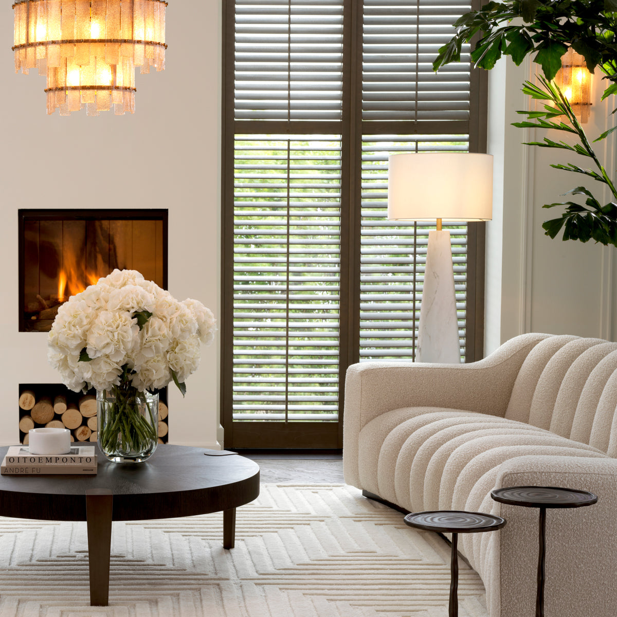 Sofa Kelly L - Bouclé cream