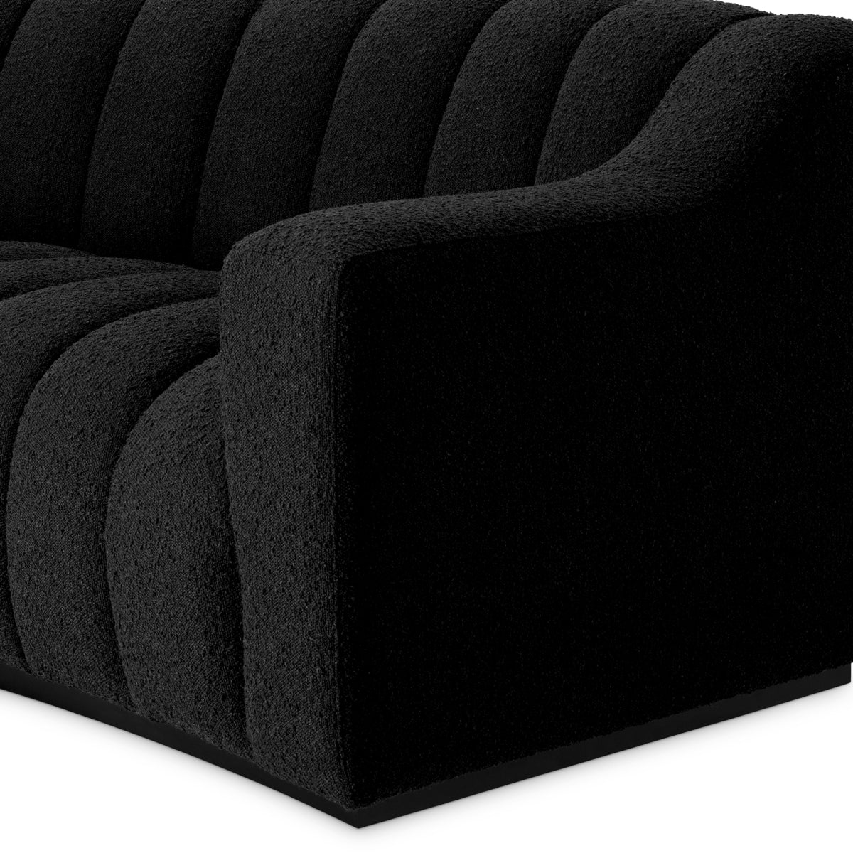 Sofa Kelly S - Bouclé black
