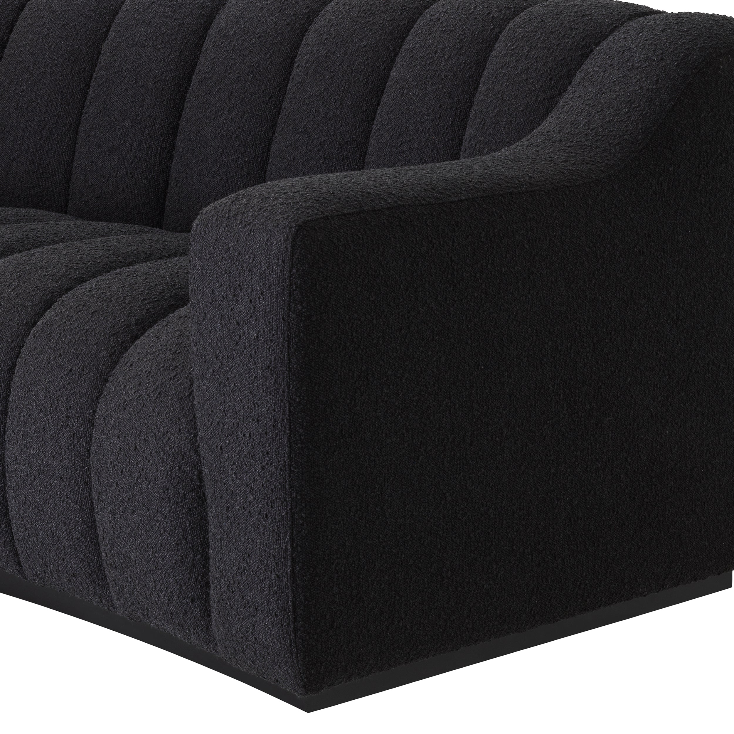 Sofa Kelly S - Bouclé black