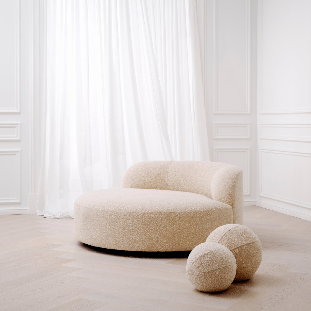 Sofa Björn - Rond - Bouclé cream