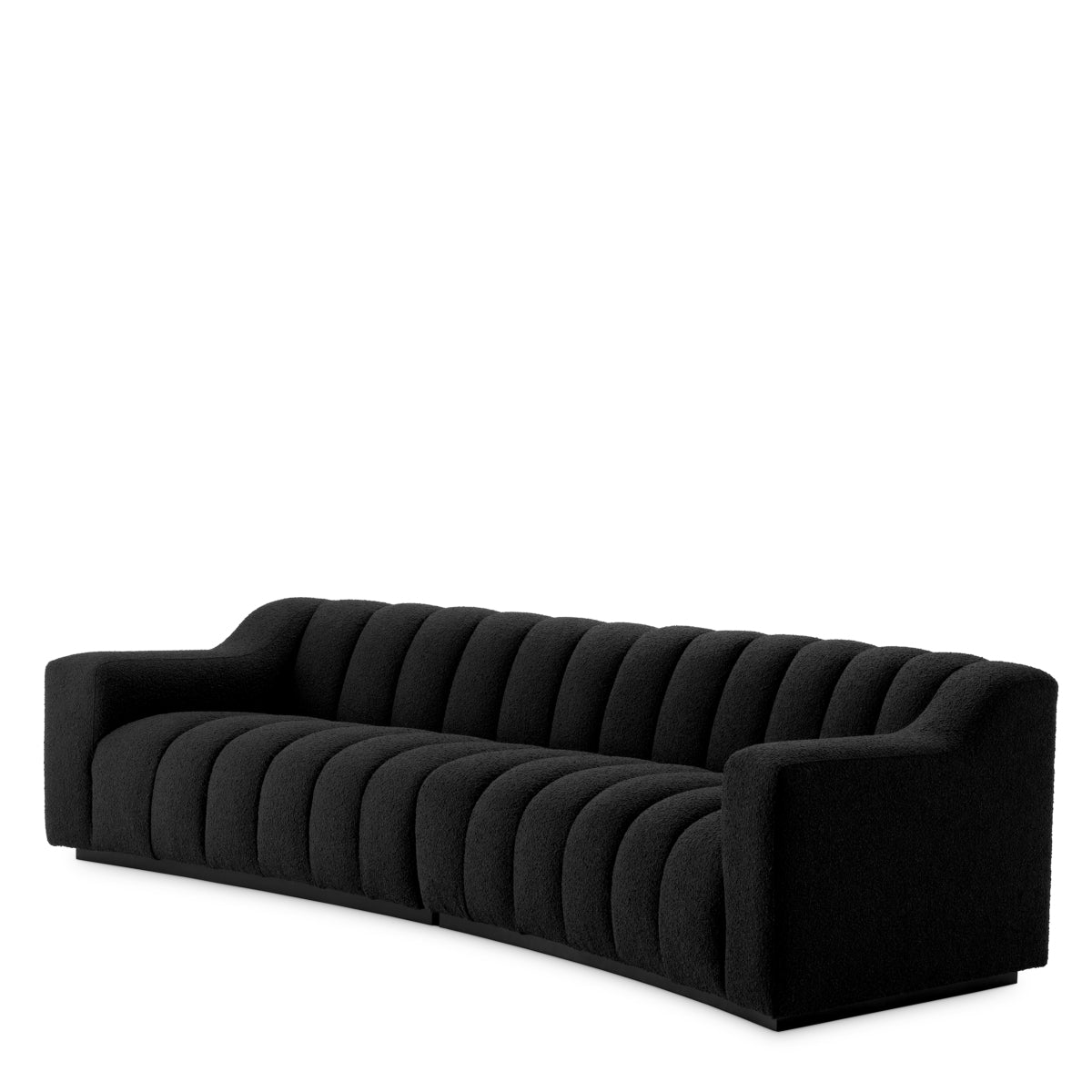Sofa Kelly L - Bouclé black
