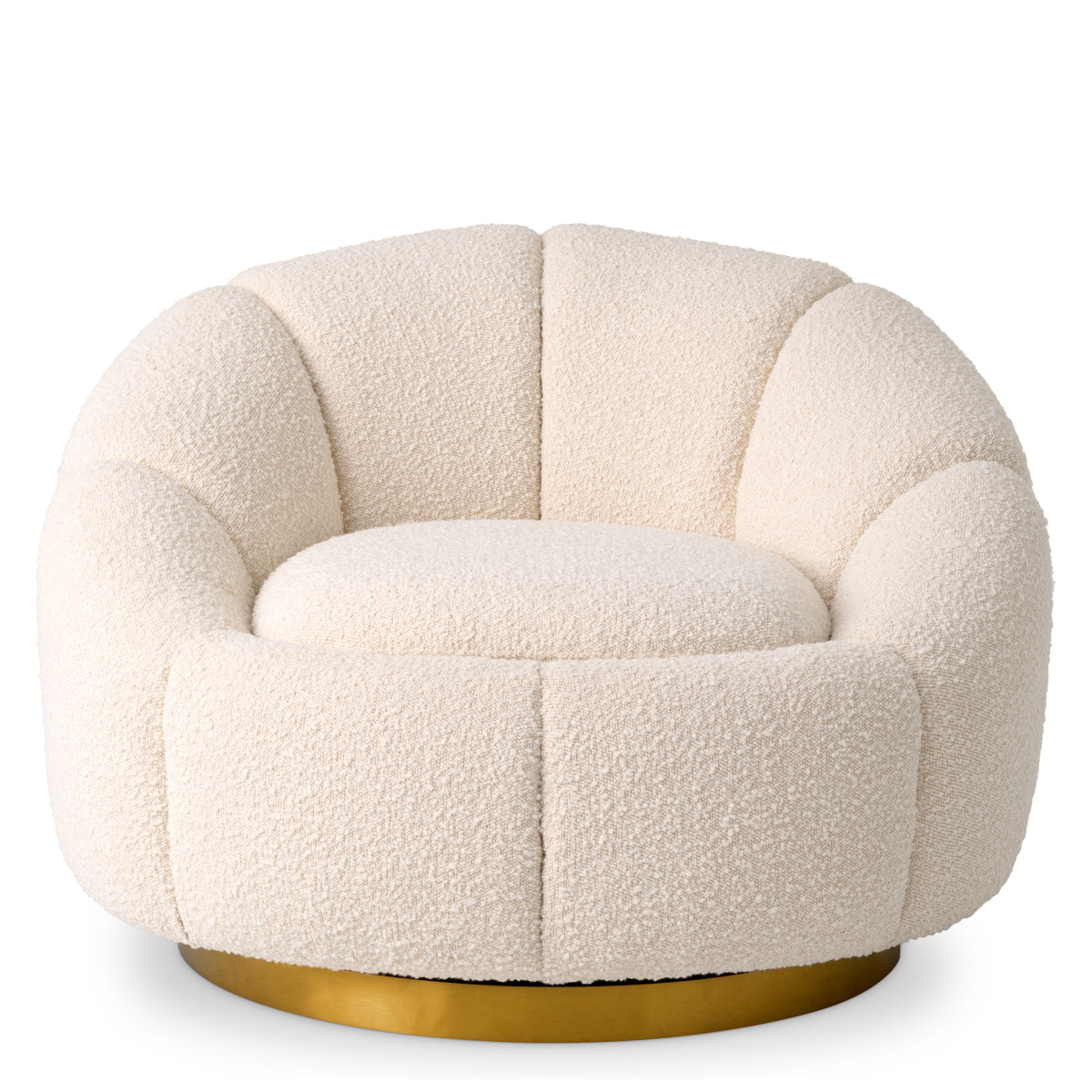 Draaifauteuil Inger - Bouclé cream