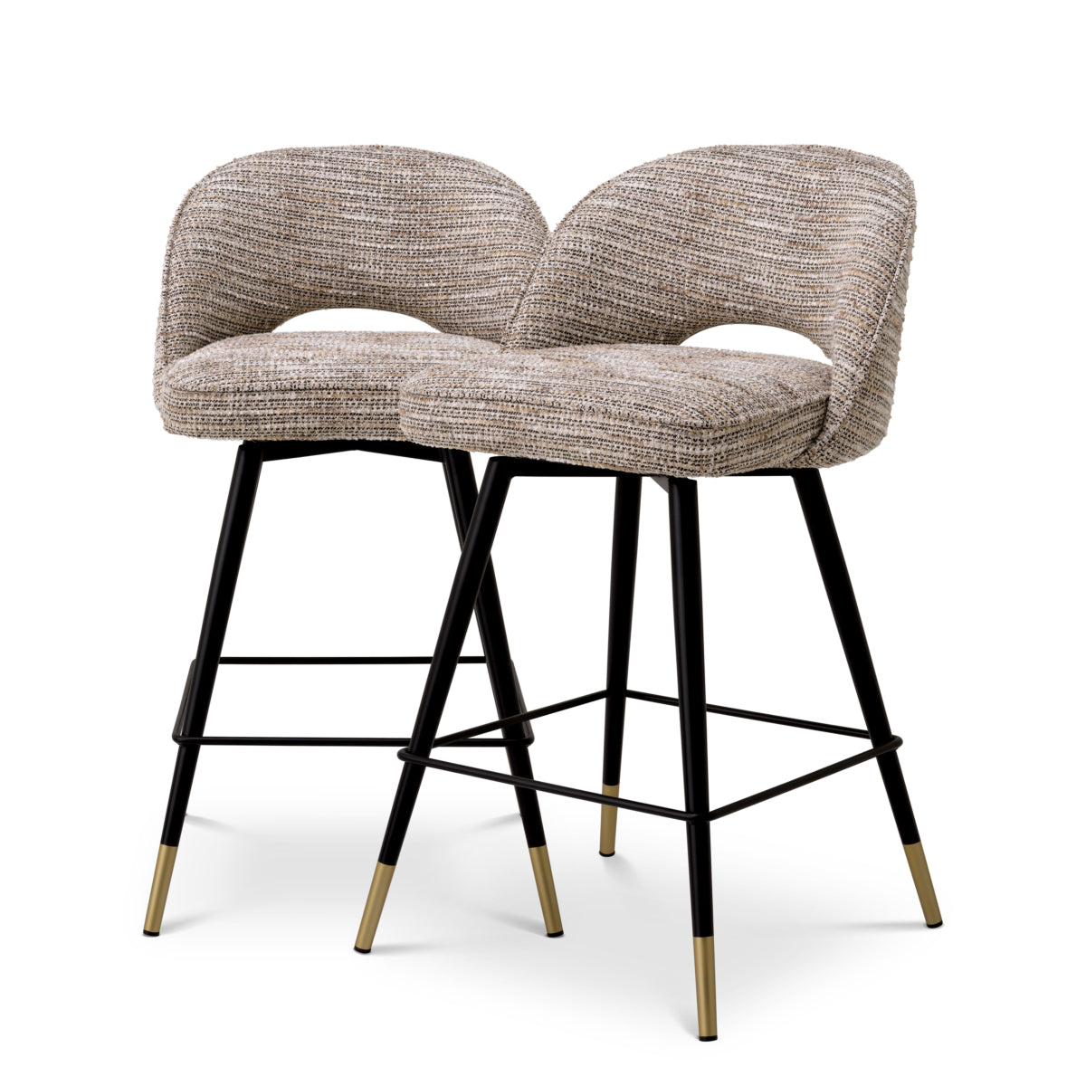 Barkruk Cliff - Laag - Mademoiselle beige (set van 2)