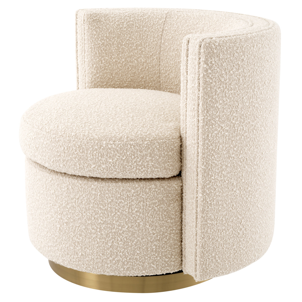 Draaifauteuil Amanda - Bouclé cream