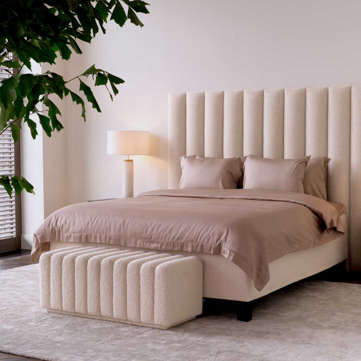 Hocker Bente - Bouclé cream