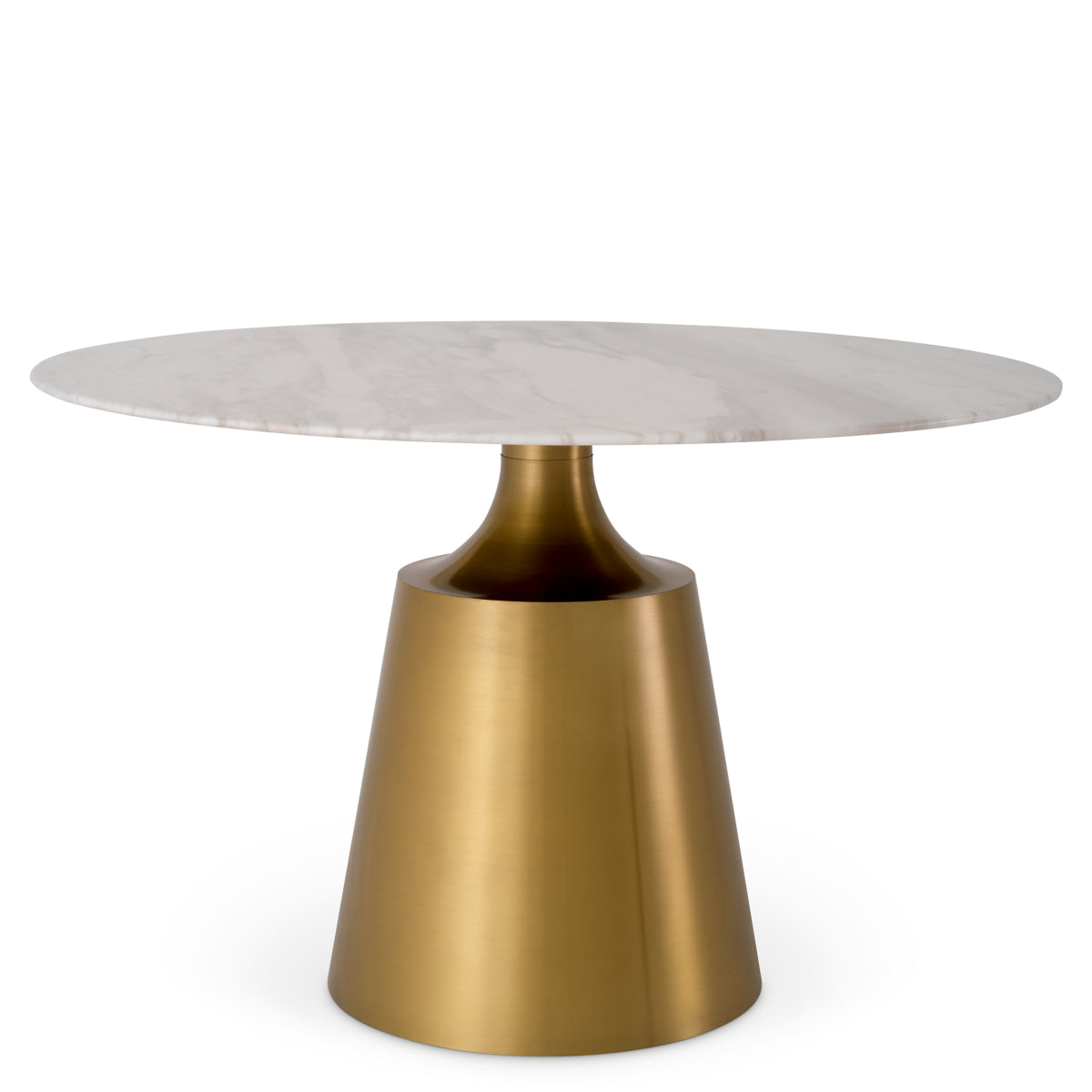 Eettafel Nathan Ø120 - Wit marmer