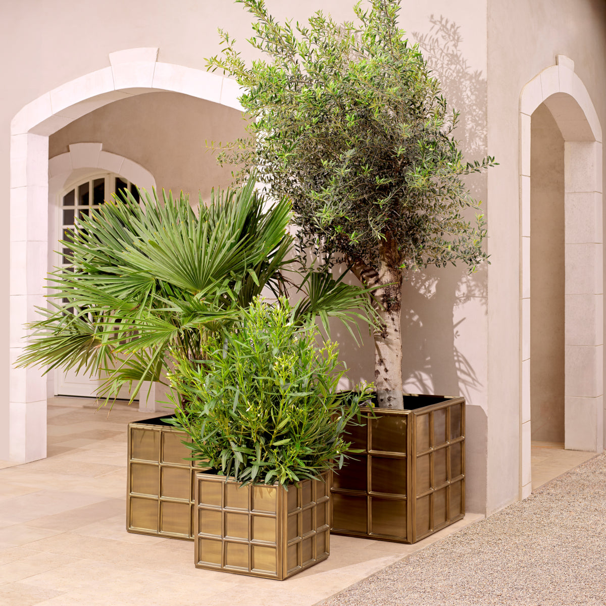 Plantenbak Grid L - Brass