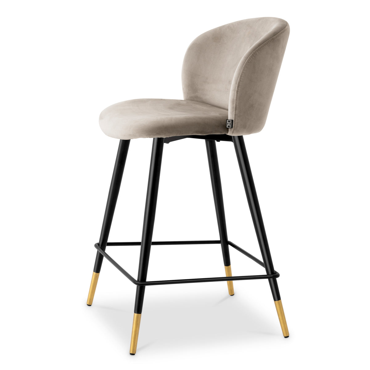 Barkruk Volante - Laag - Beige velvet