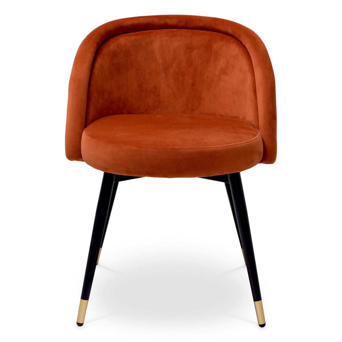 Eetkamerstoel Chloé - Orange velvet (set van 2)