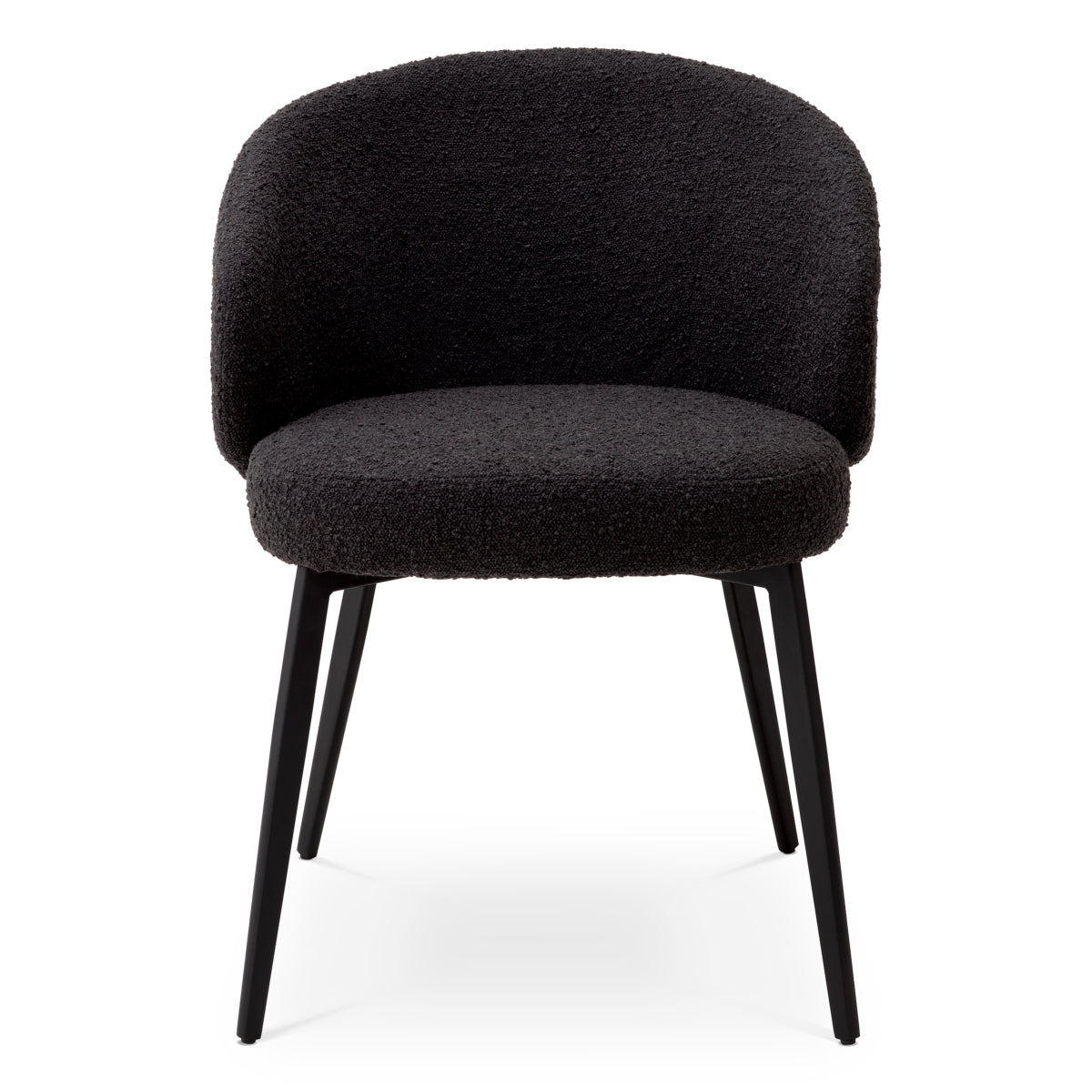 Eetkamerstoel Lloyd met arm - Bouclé black (set van 2)