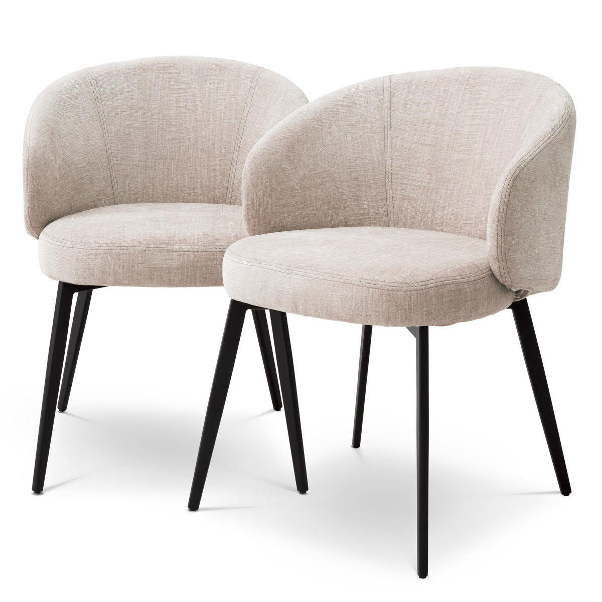 Eetkamerstoel Lloyd met arm - Sisley beige (set van 2)