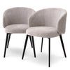 Eetkamerstoel Lloyd met arm - Sisley grey (set van 2)