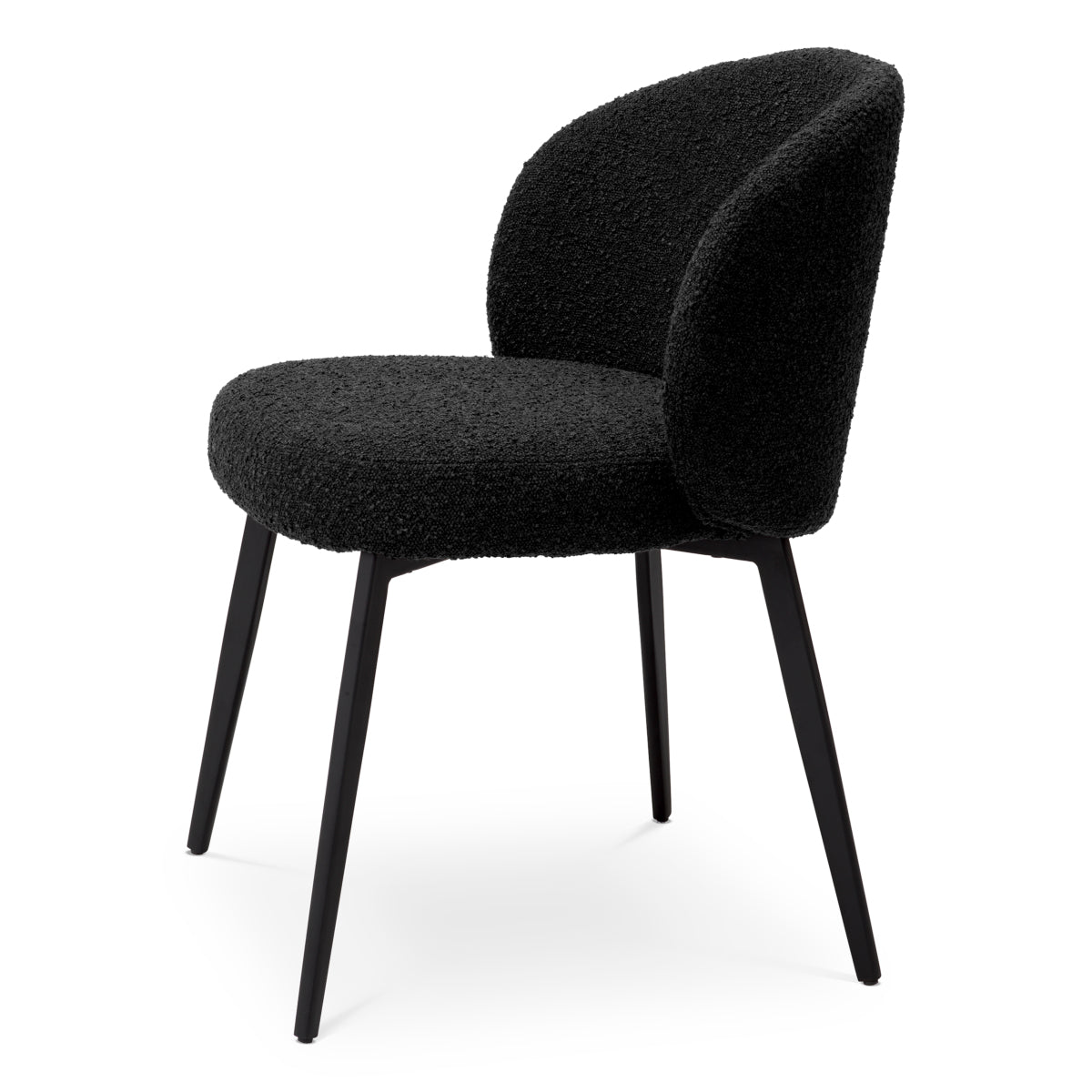 Eetkamerstoel Lloyd - Bouclé black (set van 2)