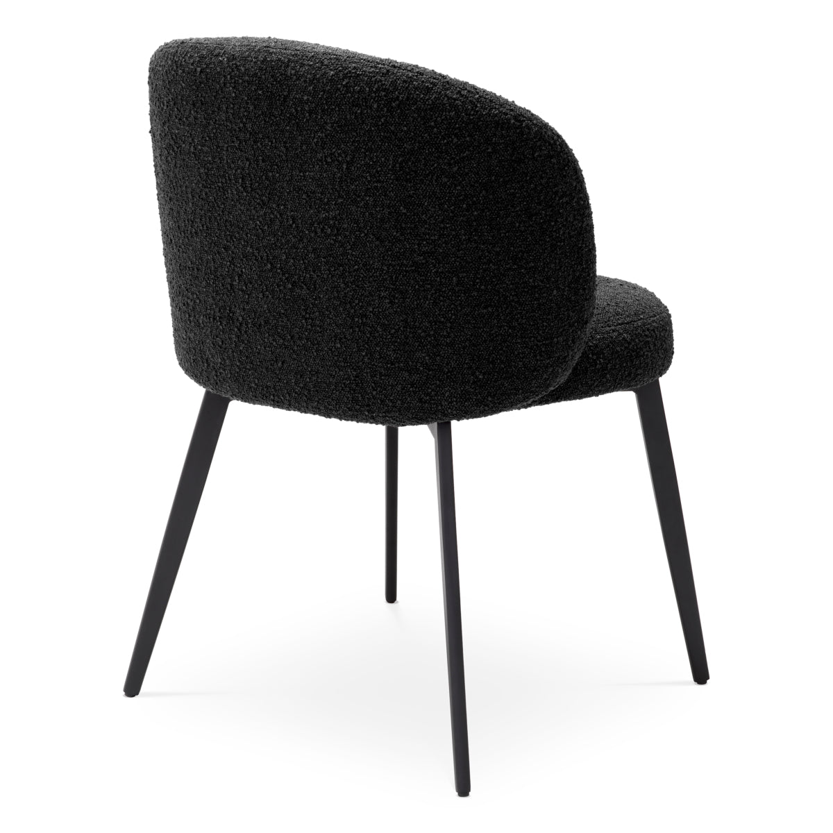 Eetkamerstoel Lloyd - Bouclé black (set van 2)