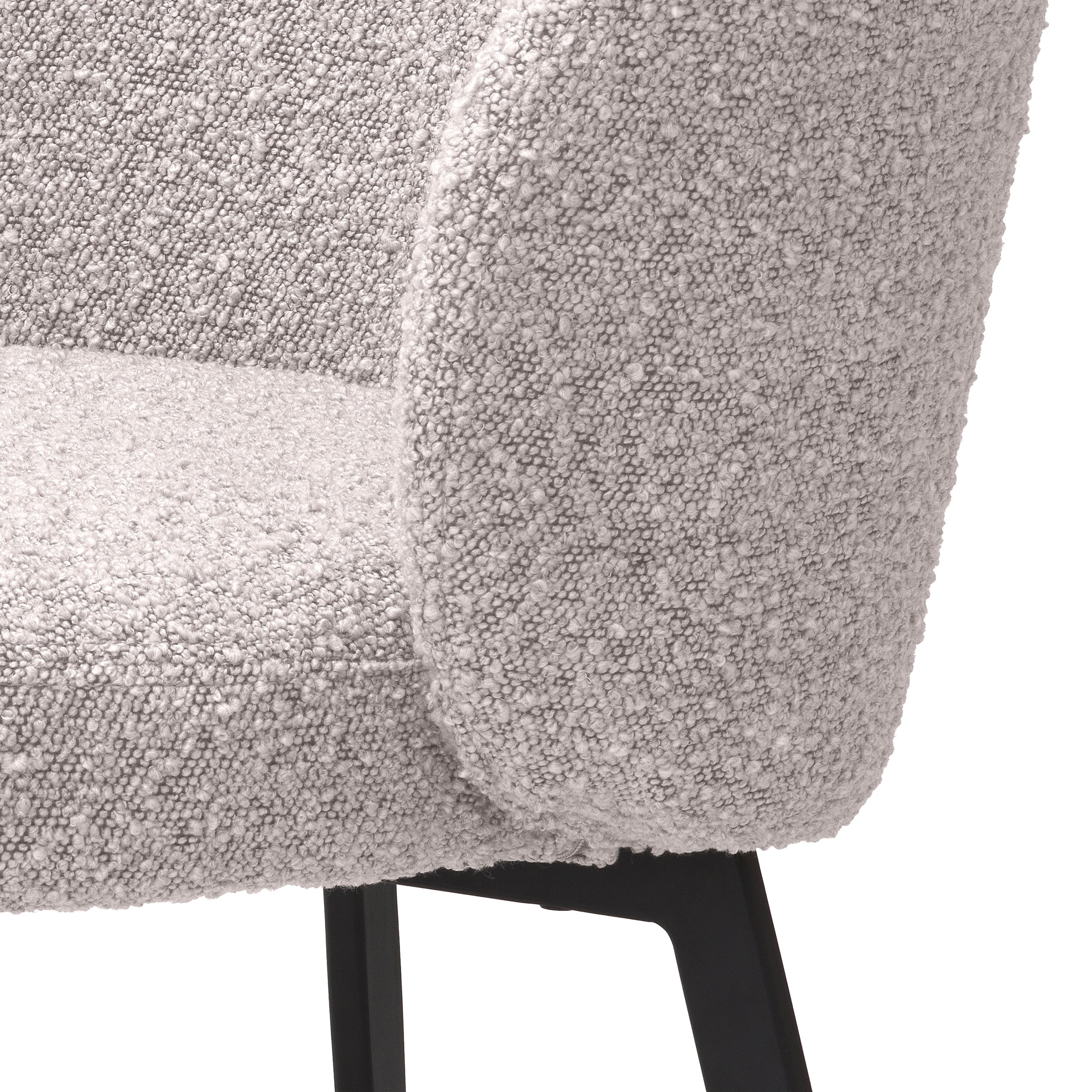 Eetkamerstoel Lloyd - Bouclé grey (set van 2)