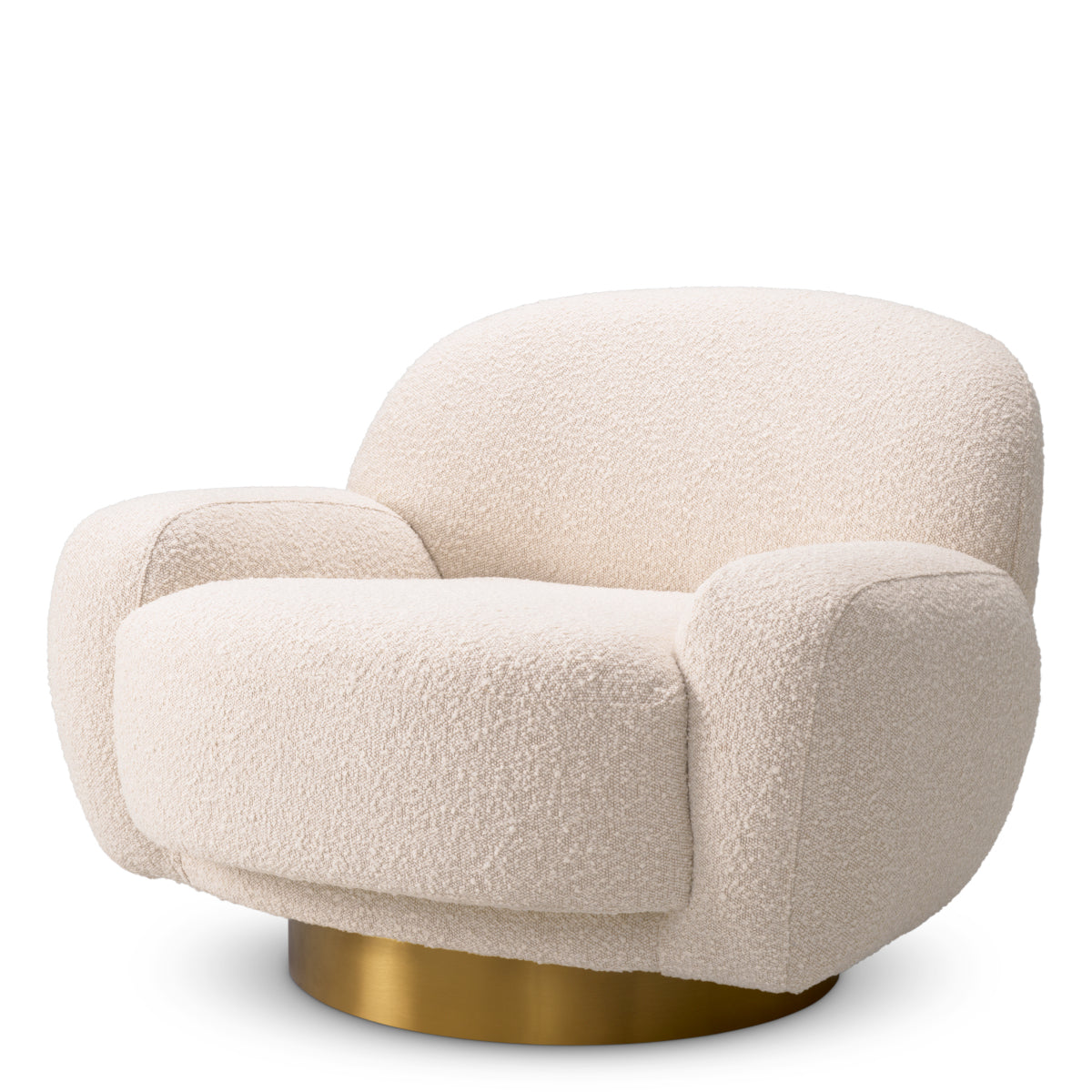 Draaifauteuil Udine - Bouclé cream