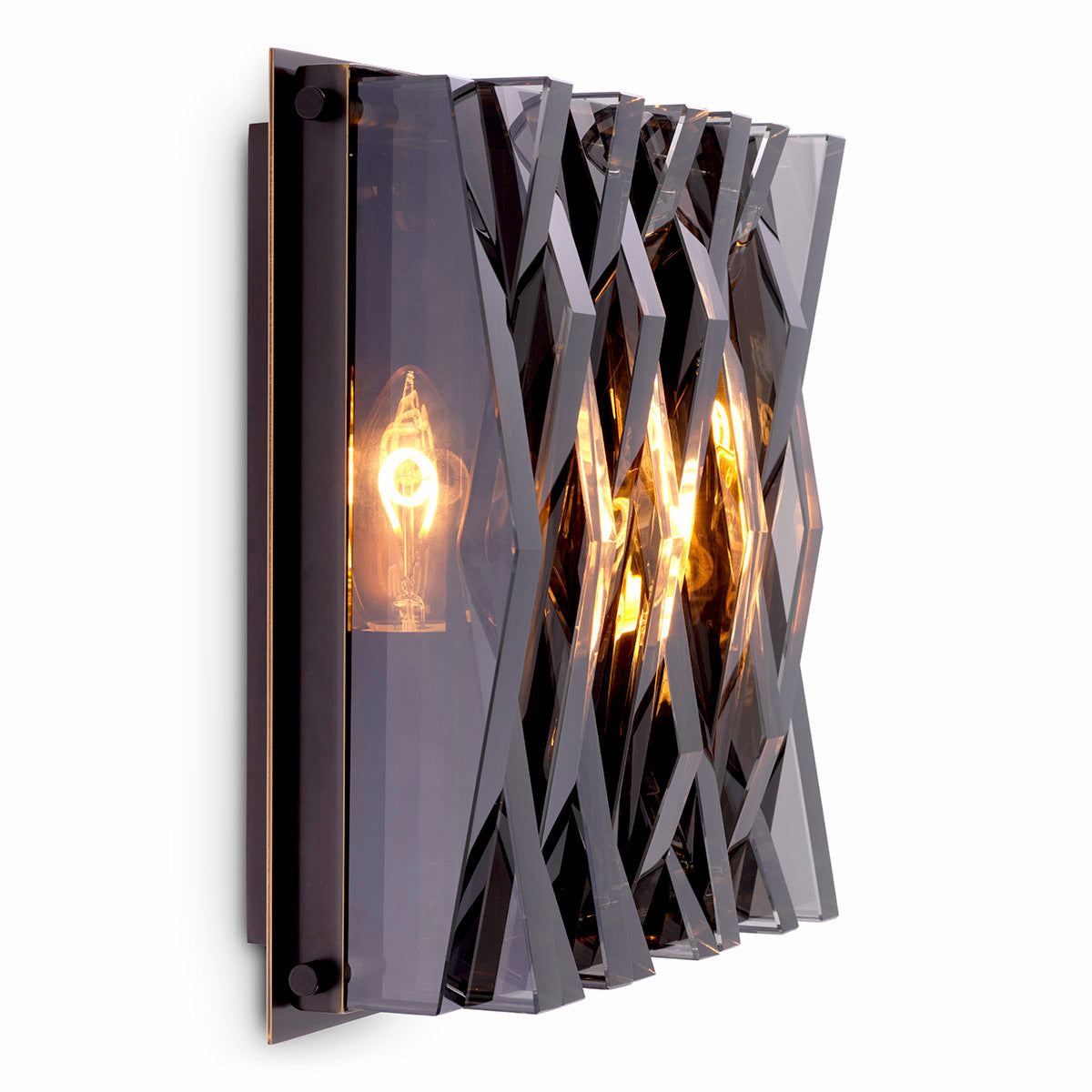 Wandlamp Nuvola - S - Smoke glass