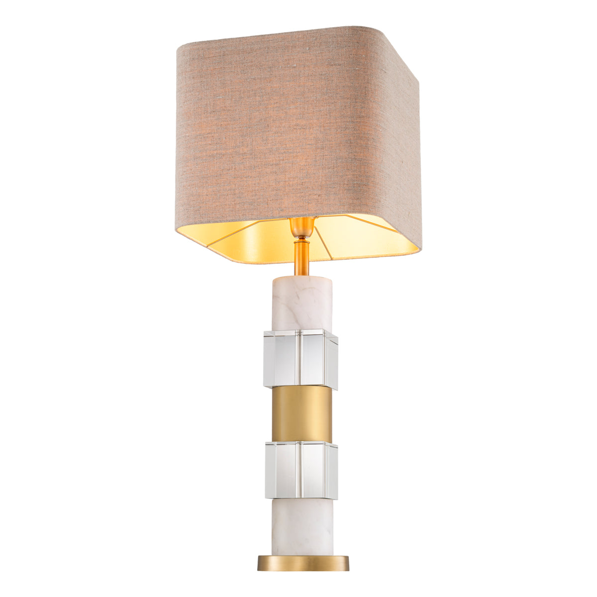 Tafellamp Cullingham - Wit marmer