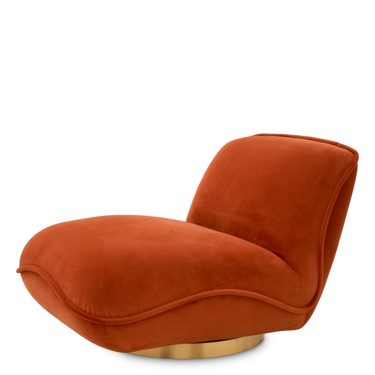 Draaifauteuil Relax - Orange velvet