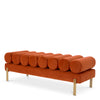 Hocker Oxley - Orange velvet