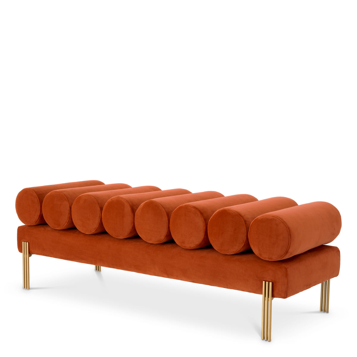 Hocker Oxley - Orange velvet