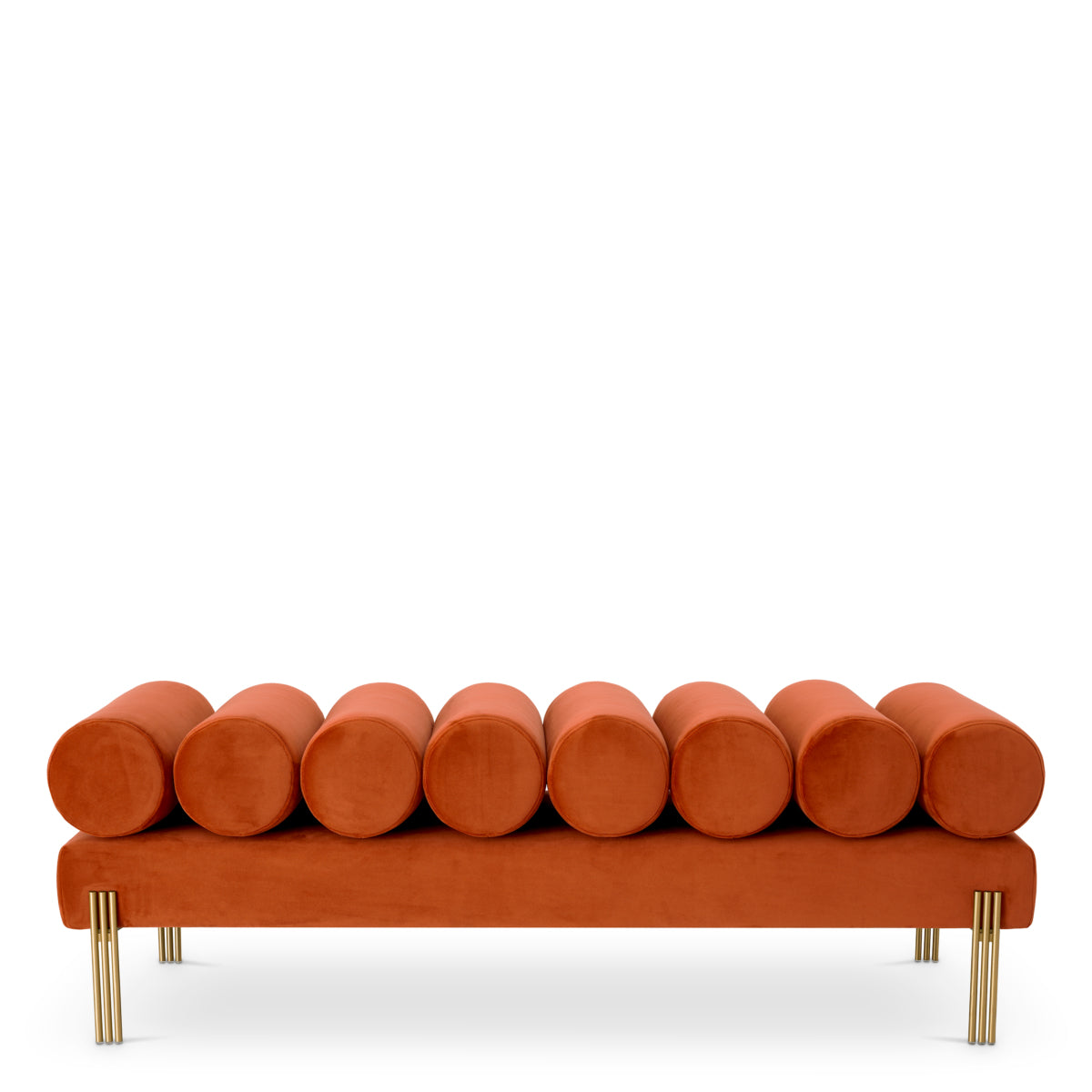 Hocker Oxley - Orange velvet