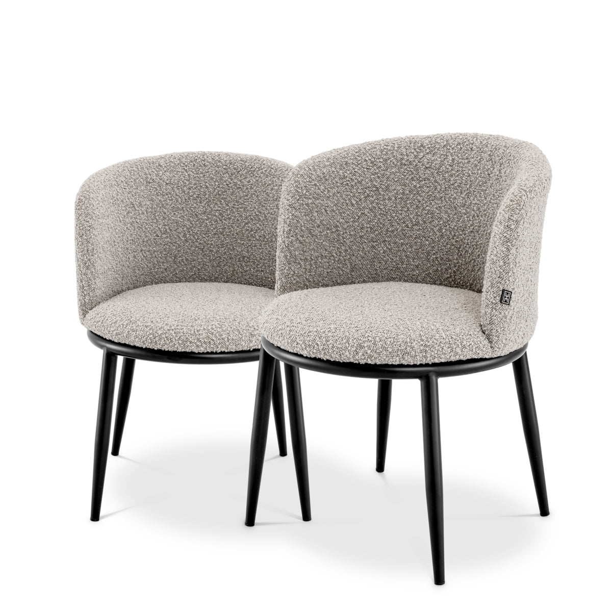 Eetkamerstoel Filmore - Bouclé grey (set van 2)