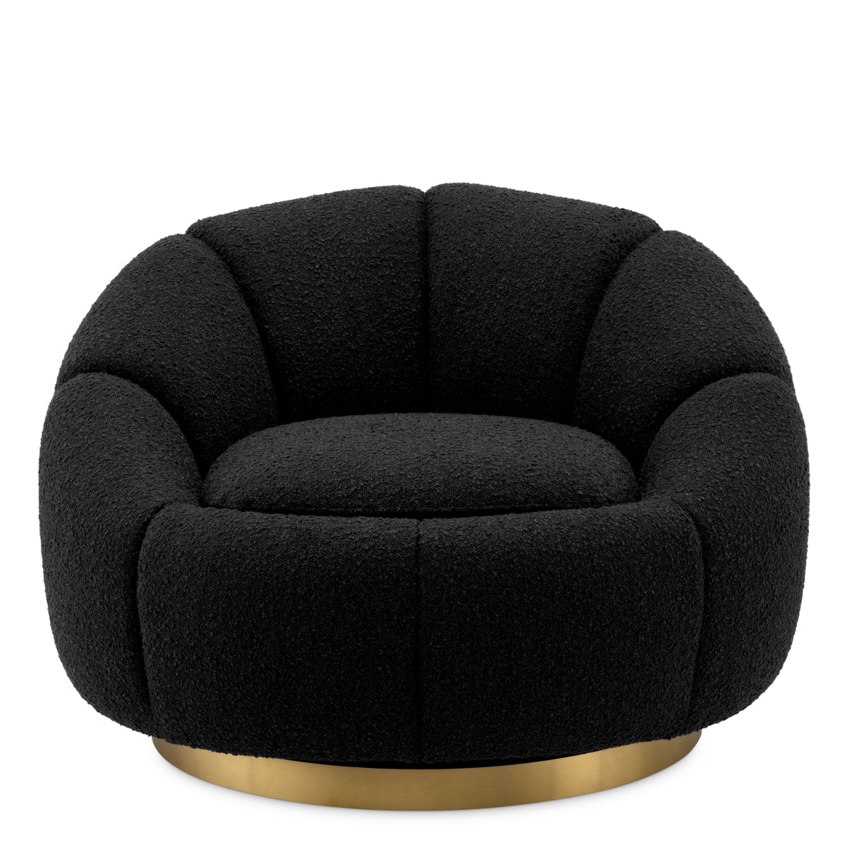 Draaifauteuil Inger - Bouclé black