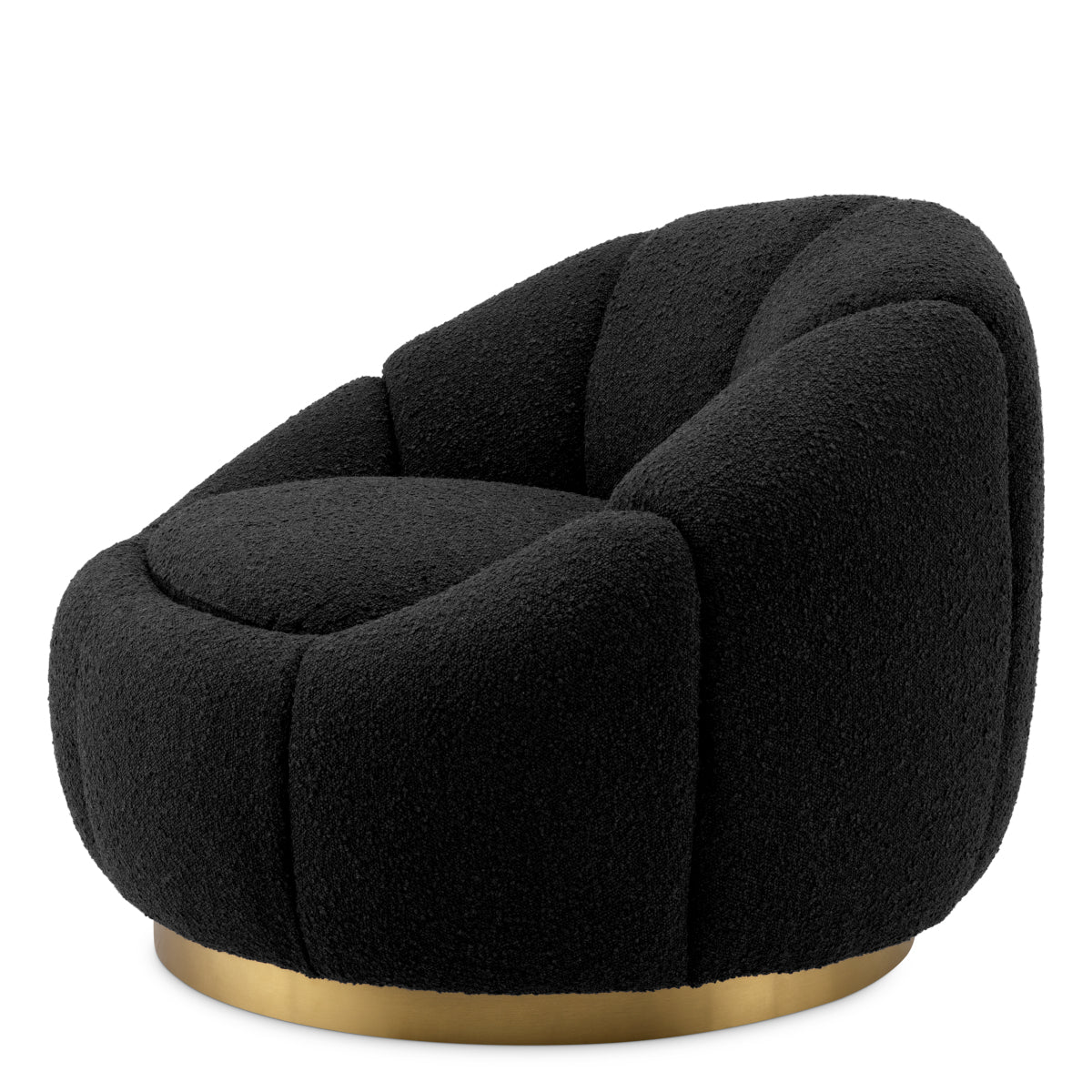 Draaifauteuil Inger - Bouclé black