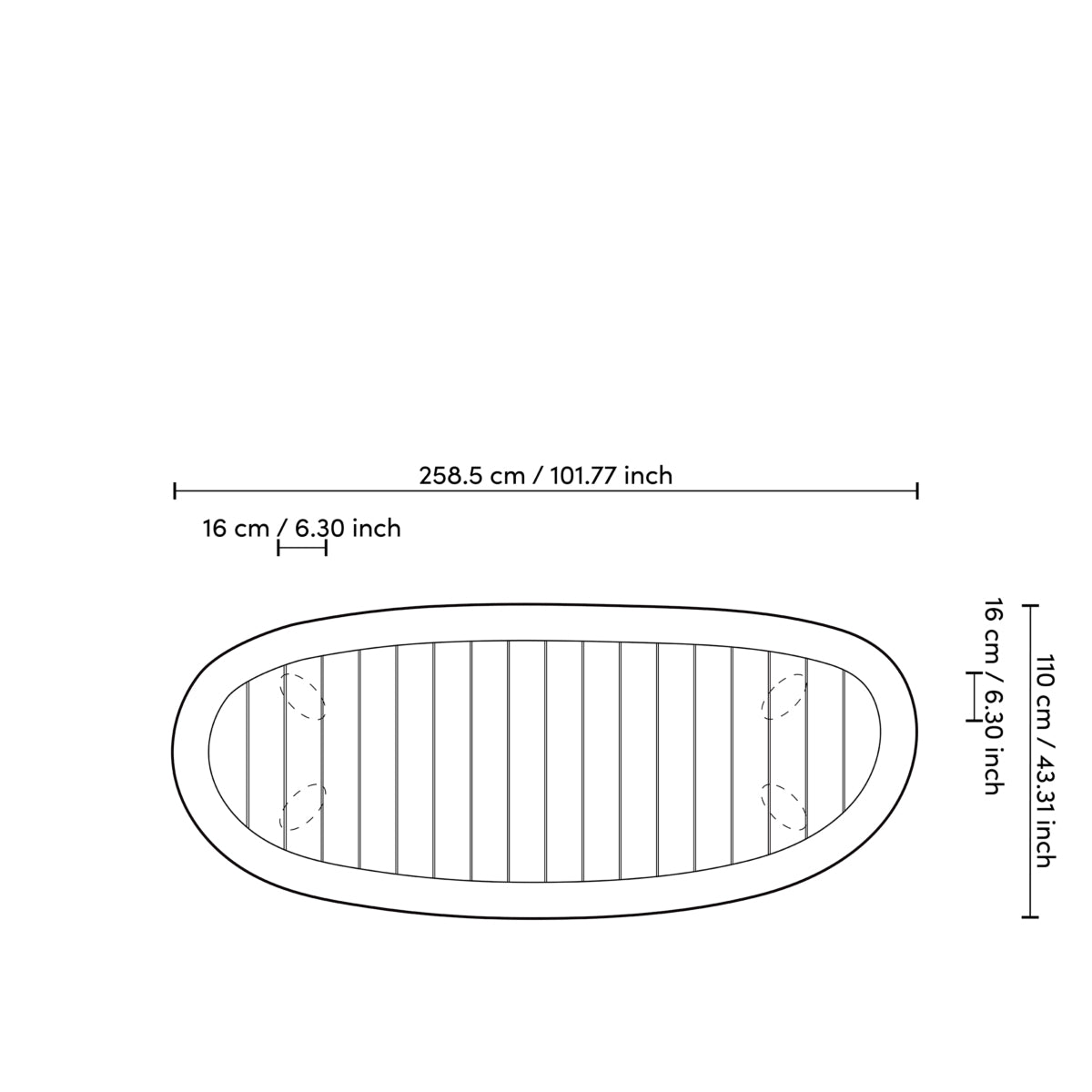 Buiten Eettafel Free Form